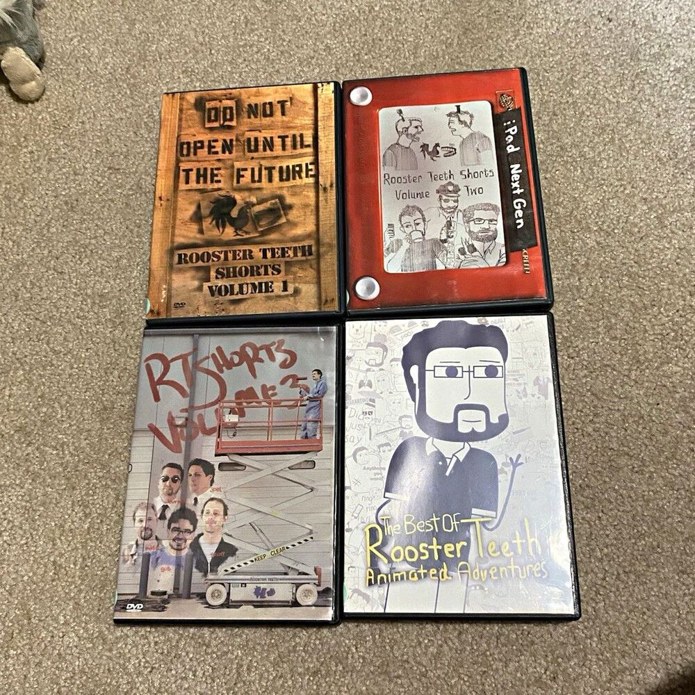 Rooster Teeth DVD Lot Shorts Vol 1 2 3 Best Of Animated Adventures OOP Tested